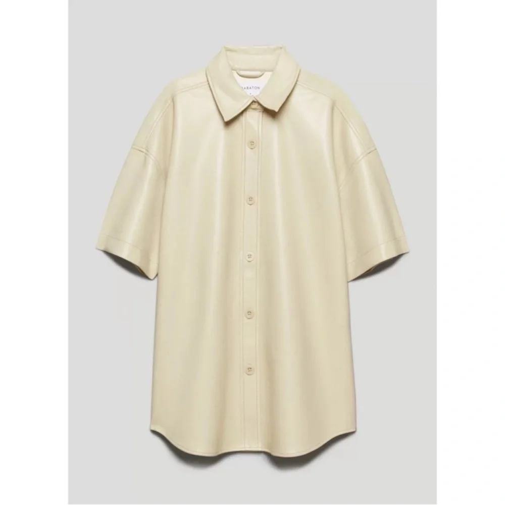 Aritzia Babaton Frances Button-Up in Sand White - Picture 4 of 12